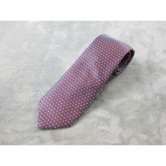 Etón Other - NEW ETON Neck Tie Mens Red Geometric Silk Made In Italy Casual